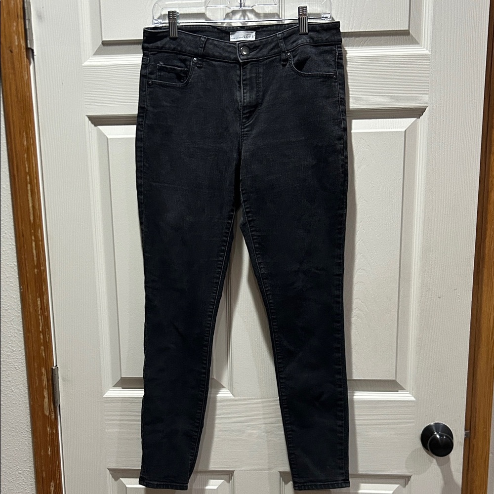 LOFT Mid-rise Women's Curvy Black Skinny Jeans